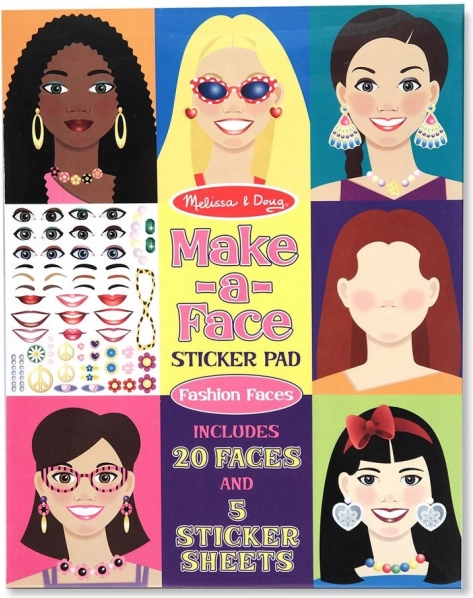 Stickerset met gezichten voor kinderen (MELISSA & DOUG MAKE‑A‑FACE)