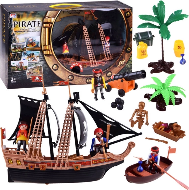 Piratenschip – speelset met figuren, kanon en licht- en geluidseffecten