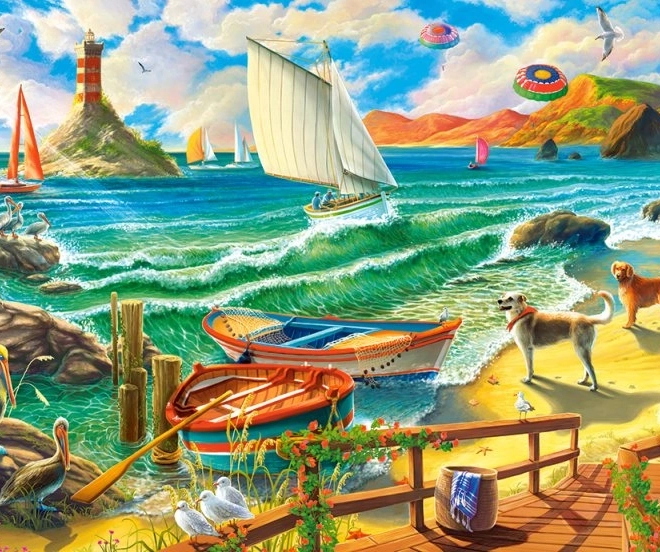 Puzzel 1000 stukjes Weekend aan zee