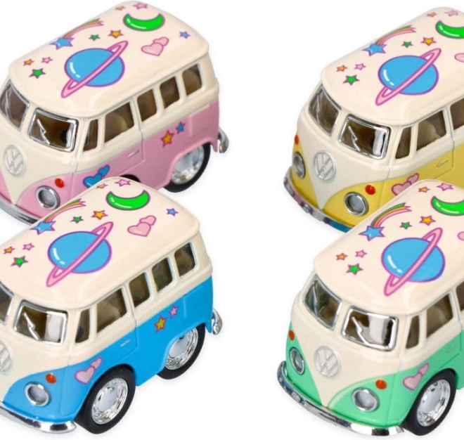 Metalen model minibusje Volkswagen 5 cm
