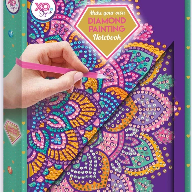 Blok A5 Paarse Mandala Diamantschilderen