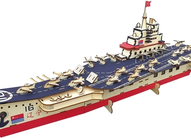 Houten 3D-puzzel Vliegdekschip