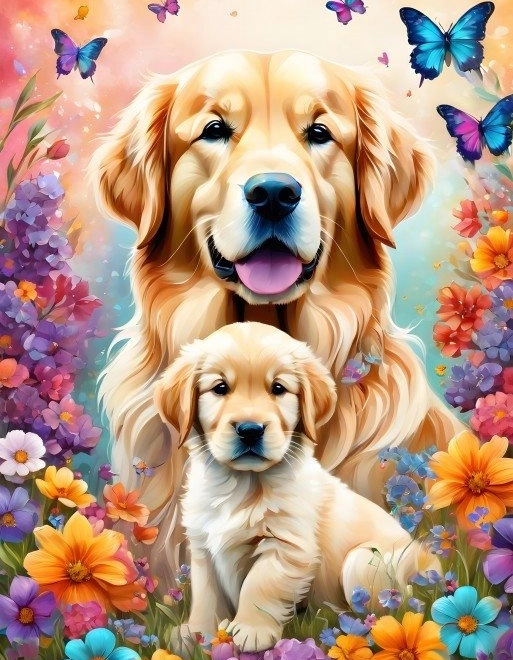Puzzel moederliefde: honden 1000 stukjes