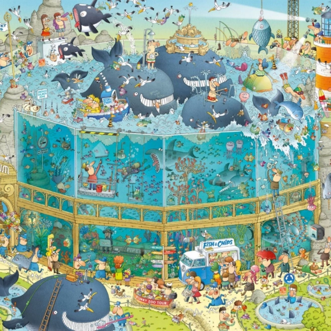 HEYE Puzzel Gekke Dierentuin: Oceaantentoonstelling 1000 stukjes