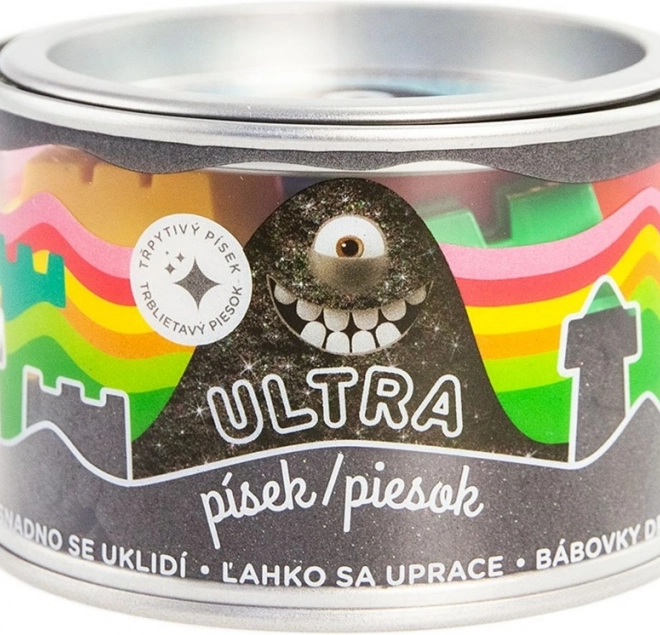 Ultra zand met glitter 200 g – zwart