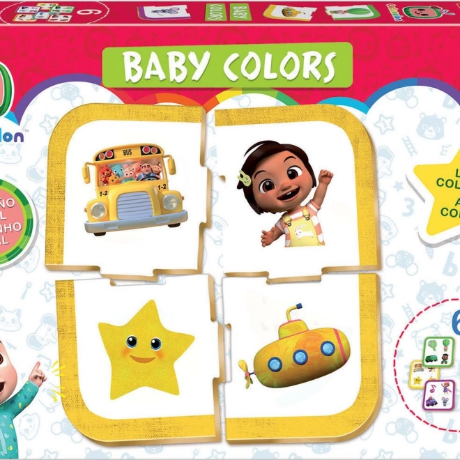 Baby puzzel COCOMELON – leer kleuren 6×4 stukjes