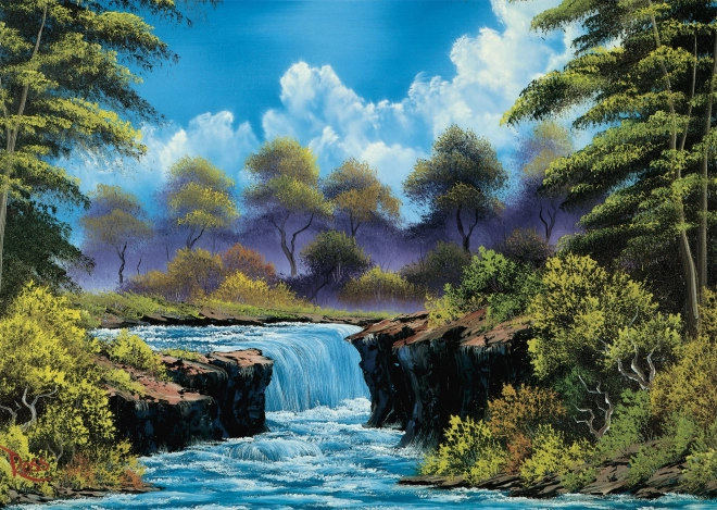 Puzzel Waterval op de open plek 1000 stukjes