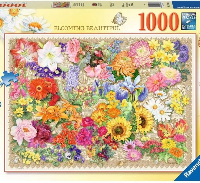 Puzzel 1000 stukjes Bloeiende bloemen