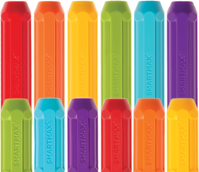 Magnetische bouwset SmartMax - korte en lange staven, 12 stuks