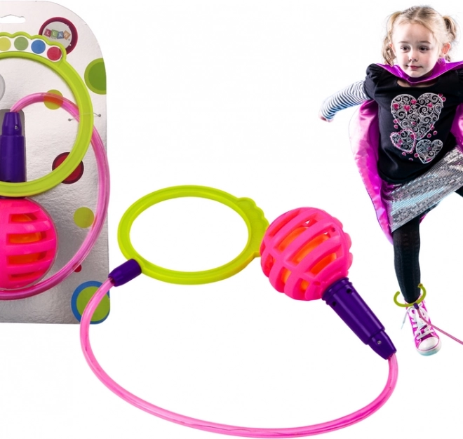 Skáčací Skipper Hula Hop op de Enkel Roze met LED-verlichting