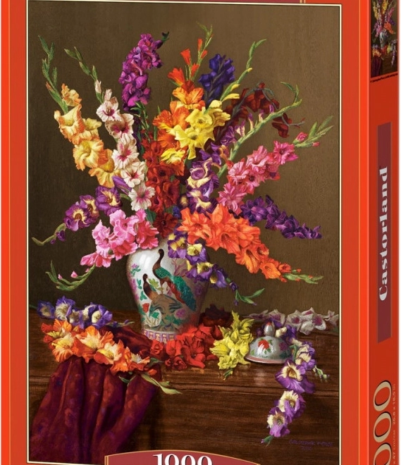 Puzzel 1000 stks Gladiolen in een Chinese vaas