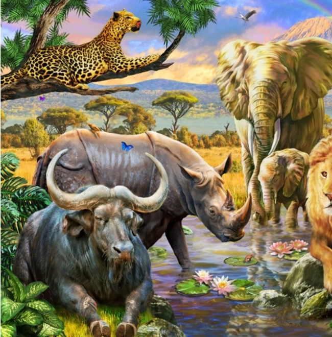 Norimpex Diamant Schilderij Koninkrijk van Dieren 30x40cm
