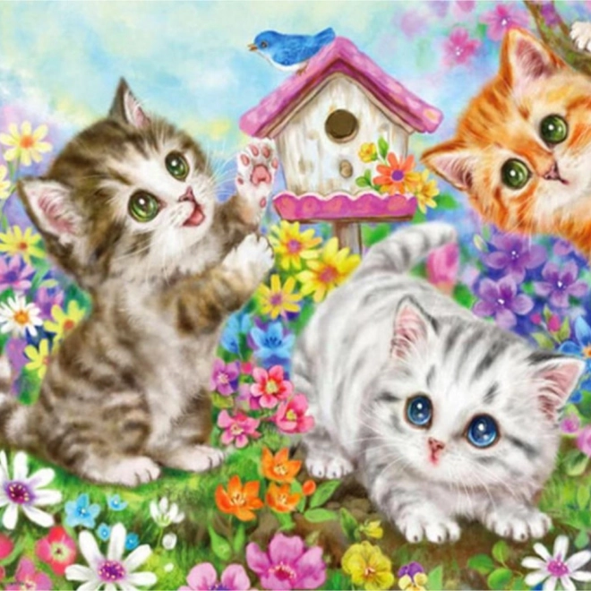 Diamantschilderij Kattenbende 30x40 cm