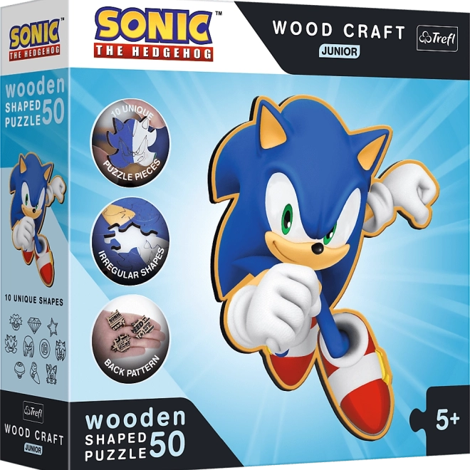 Houten puzzel Sonic 50 stukjes