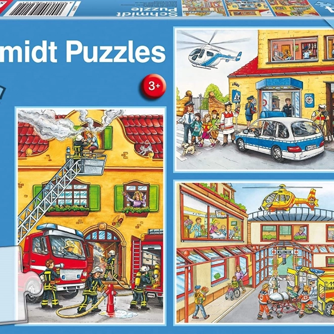 Puzzel politie, brandweer en reddingsdiensten 3x24 stukjes