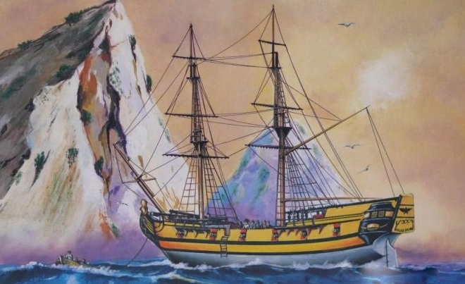 Model piratenschip Black Falcon 1:120