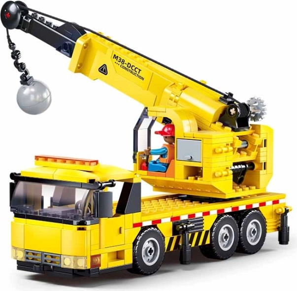 Sluban Town kraanwagen met sloopkogel bouwset