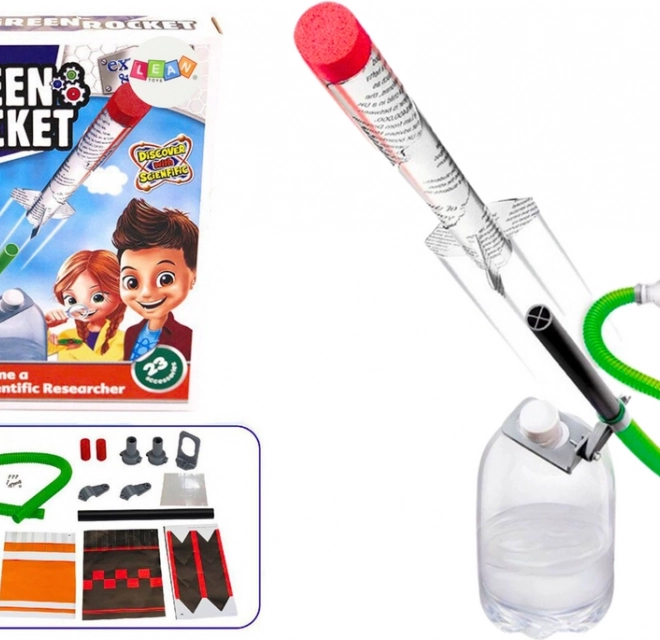 ecologische water raket op perslucht – wetenschappelijke experimenten voor kinderen (23 onderdelen)