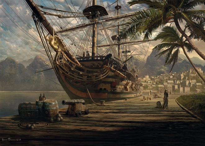 SCHMIDT puzzel schip in de haven – 1000 stukjes
