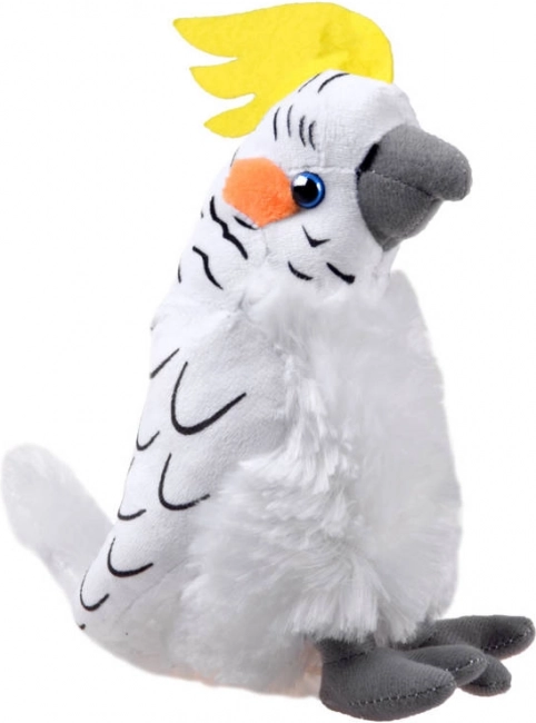 Pluche papegaai Kakatoe wit 17 cm
