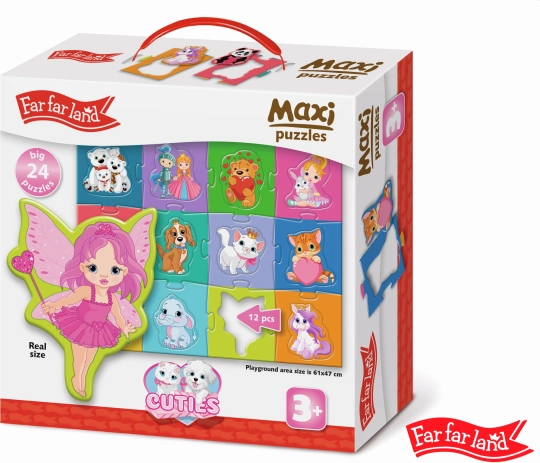 Maxi puzzel Far Far Land schattige figuurtjes