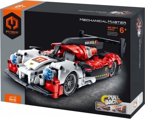 Bouwset iM.MASTER raceauto, 472 stukjes, terugtrekmotor