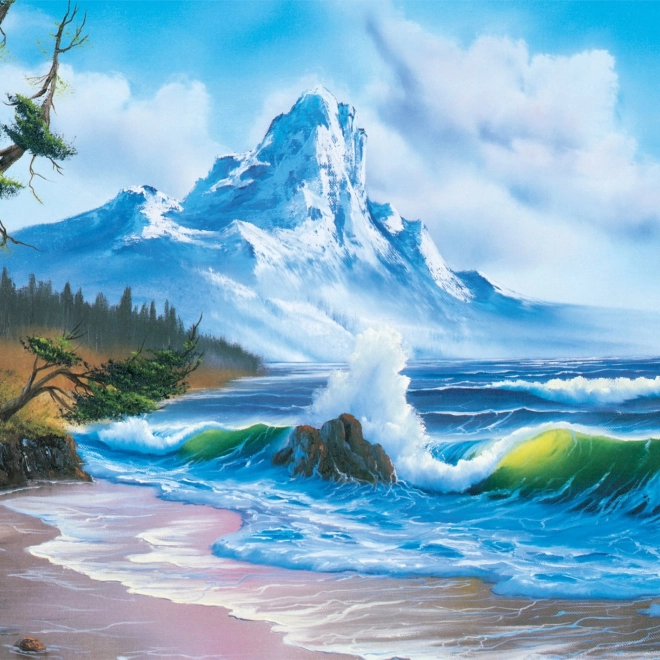 Puzzel Bob Ross: Berg bij de zee 1000 stukjes