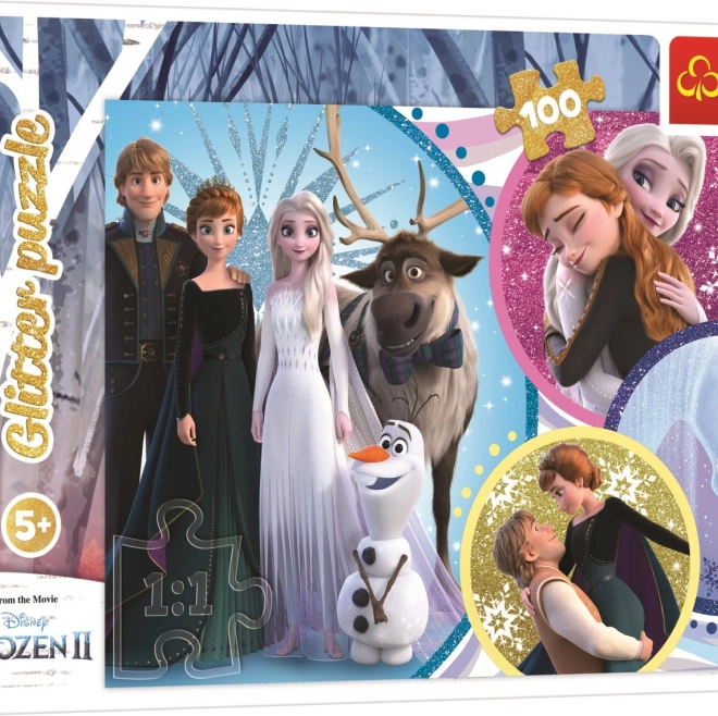 Glitterende puzzel Frozen 2: In het licht van liefde