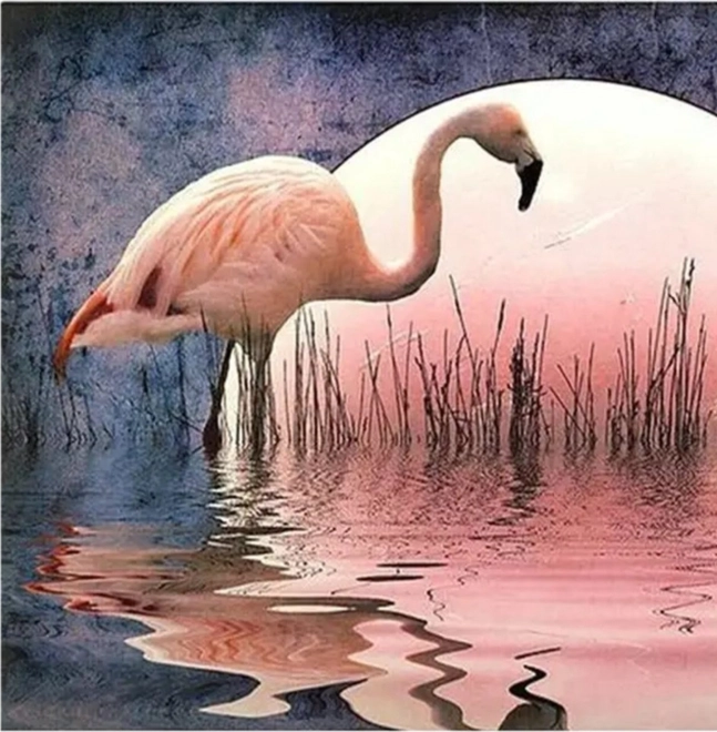 Norimpex diamantschilderij Flamingo 30x40 cm