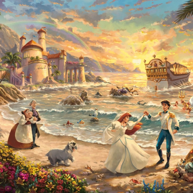 Puzzel Disney: De Kleine Zeemeermin - Viering van de liefde 1000 stukjes