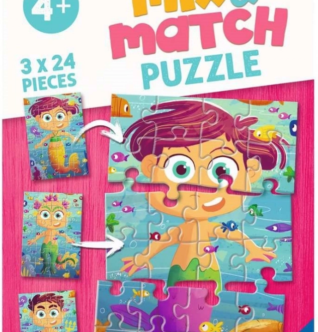 Ravensburger puzzel mix&match: zeemeerminnen en zeemonsters