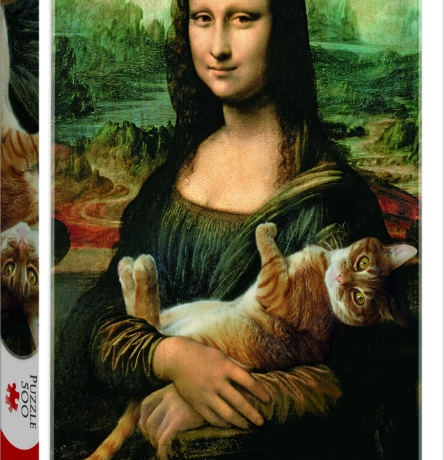 Puzzel Mona Lisa en kat Mruczek