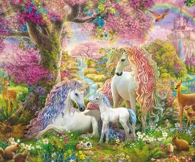 SCHMIDT puzzel – bloemen en eenhoorns, 150 stukjes