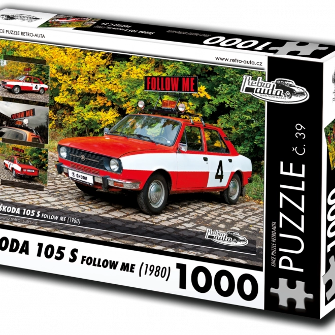 Puzzel retro auto Škoda 105 S Follow Me 1980 1000 stukjes