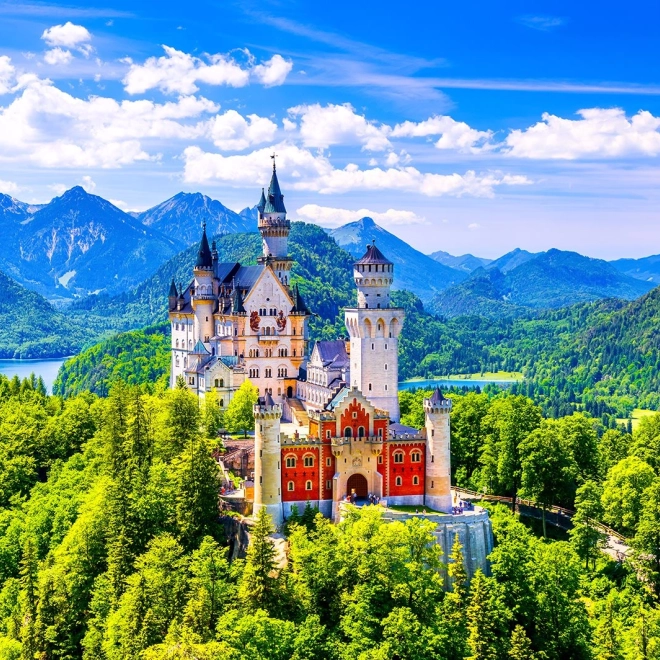 Puzzel Slot Neuschwanstein in de zomer 1000 stukjes