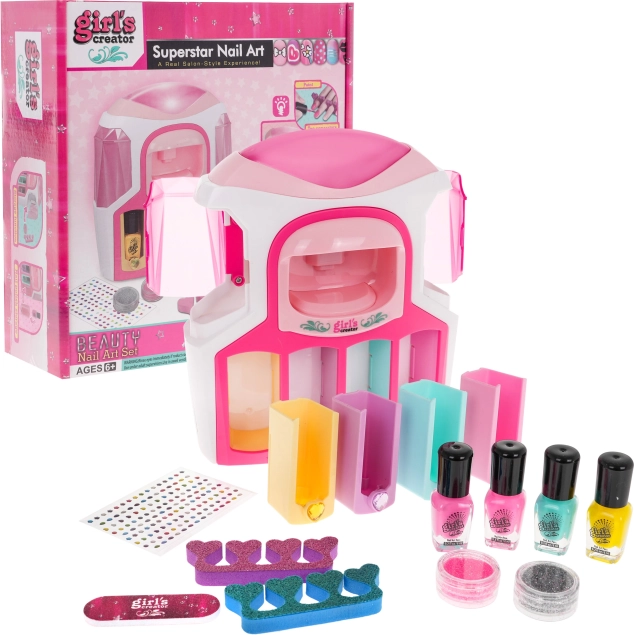 Nagellak set voor kinderen 6+ met interactieve droger en accessoires