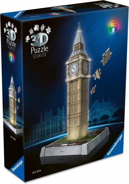 Iconics: Big Ben Nachteditie – verlicht 3D-model met LED