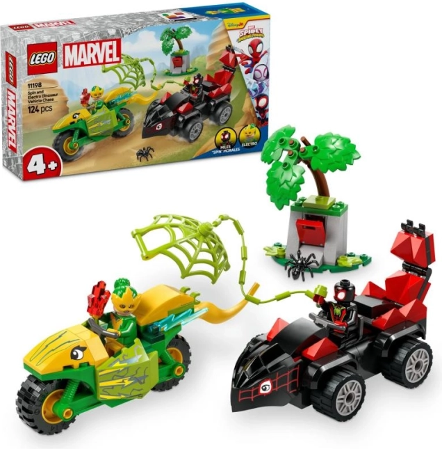 LEGO SPIDEY en zijn geweldige vrienden: dino-achtervolging van Spin en Electro (4+, 124 onderdelen)