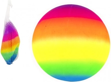 Regenboog rubberen bal 23 cm