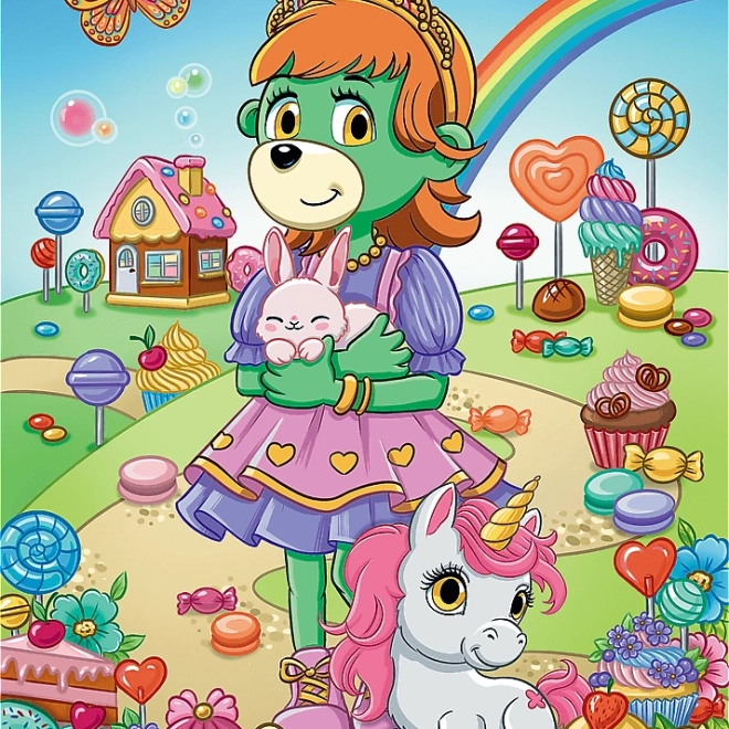 Puzzel met glitters Familie Treflik 100 stukjes