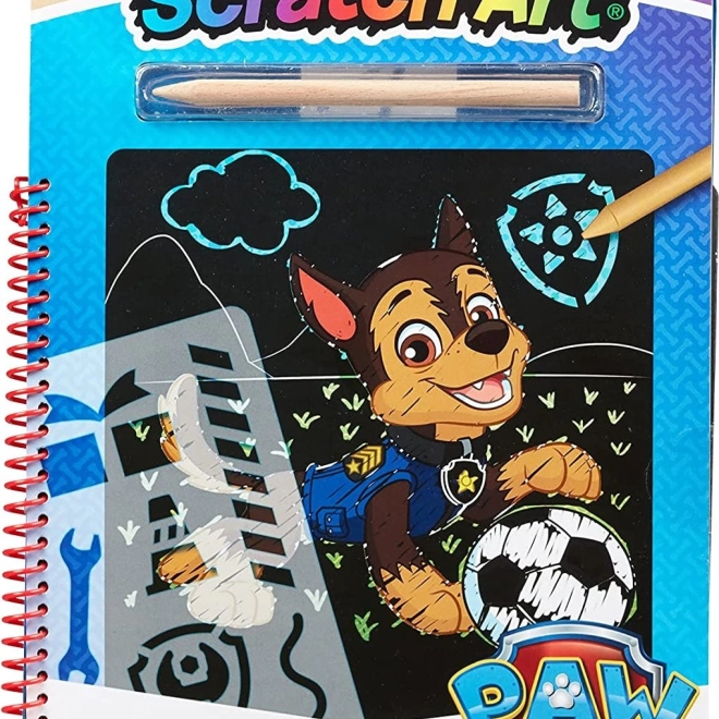 kraskunst-blok paw patrol chase – creatieve set 19 × 28 cm, 10 vellen