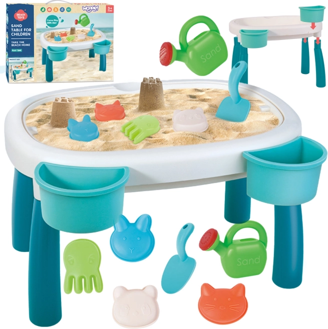 Woopie water- en zandtafel 2v1, 7 stuks