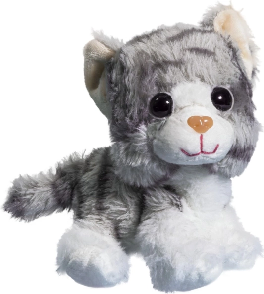 Pluche Grijze Kat 17 cm