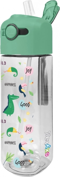 Kinderfles OXY SMiLE 450 ml Dino met rietje