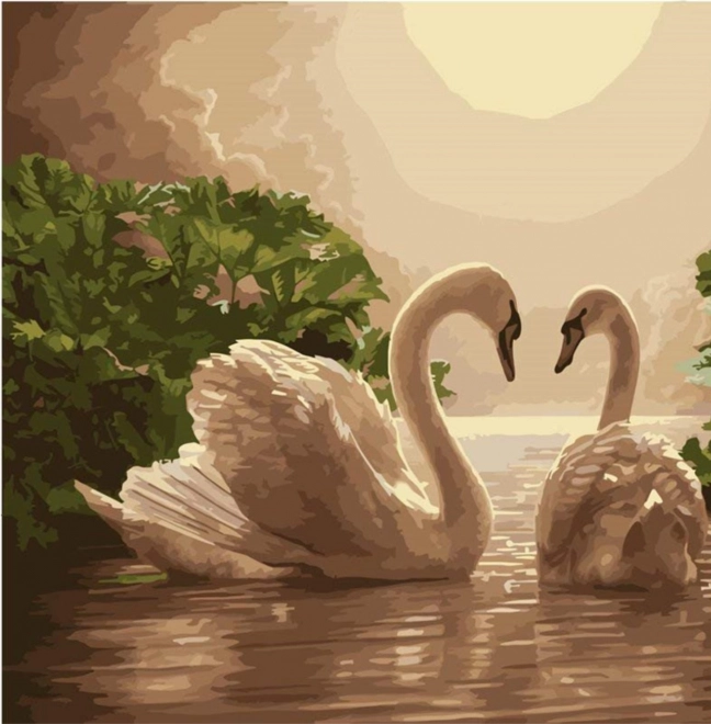 diamond painting Zwanenzang 30 × 40 cm