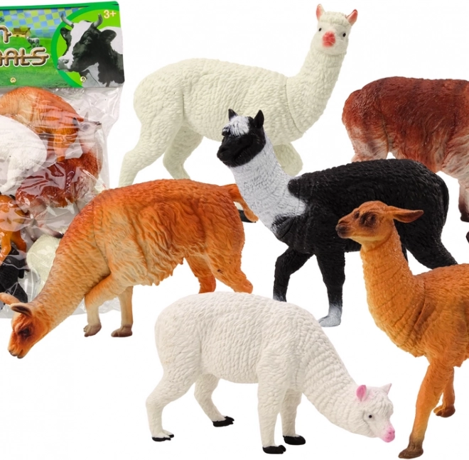 Set van 6 Alpaca en Lama figuren