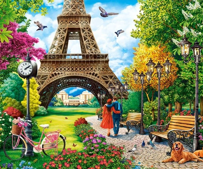Legpuzzel 1000 stukjes Lente in Parijs