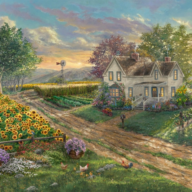 Puzzel Zonnebloemveld 1000 stukjes