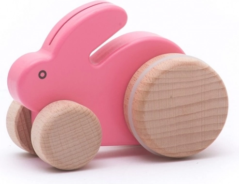 Bajo kleine roze houten handkonijntje