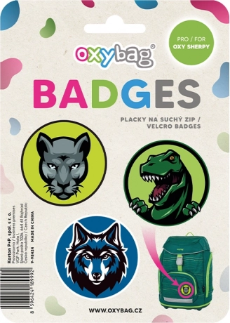 Set verwisselbare badges OXY Sherpy Dier